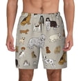 thumbnail image 1 of Lsque Mens Swim Trunks Dog Animal Pattern - Bathing Suit Compression Liner - Beach Swim Shorts Swimwear - (S-3XL) - Stretch Quick Dry -Large, 1 of 9