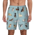 thumbnail image 1 of Lsque Mens Swim Trunks Dog Pets Pattern - Bathing Suit Compression Liner - Beach Swim Shorts Swimwear - (S-3XL) - Stretch Quick Dry -X-Large, 1 of 9
