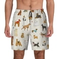 thumbnail image 1 of Lsque Mens Swim Trunks Dogs Funny Pets Pattern - Bathing Suit Compression Liner - Beach Swim Shorts Swimwear - (S-3XL) - Stretch Quick Dry -3X-Large, 1 of 9
