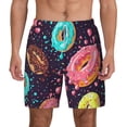 thumbnail image 1 of Lsque Mens Swim Trunks Donuts1 Pattern - Bathing Suit Compression Liner - Beach Swim Shorts Swimwear - (S-3XL) - Stretch Quick Dry -XX-Large, 1 of 9