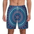 thumbnail image 1 of Lsque Mens Swim Trunks Dot Painting Pattern - Bathing Suit Compression Liner - Beach Swim Shorts Swimwear - (S-3XL) - Stretch Quick Dry -Large, 1 of 9