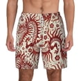 thumbnail image 1 of Lsque Mens Swim Trunks Dragons1 Pattern - Bathing Suit Compression Liner - Beach Swim Shorts Swimwear - (S-3XL) - Stretch Quick Dry -Large, 1 of 9