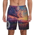 thumbnail image 1 of Lsque Mens Swim Trunks Dreamy Dandelion Sunset Pattern - Bathing Suit Compression Liner - Beach Swim Shorts Swimwear - (S-3XL) - Stretch Quick Dry -XX-Large, 1 of 9