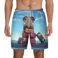 thumbnail image 1 of Lsque Mens Swim Trunks Elephant Sits Pattern - Bathing Suit Compression Liner - Beach Swim Shorts Swimwear - (S-3XL) - Stretch Quick Dry -Medium, 1 of 9