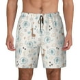 thumbnail image 1 of Lsque Mens Swim Trunks Elephants And Giraffes Pattern - Bathing Suit Compression Liner - Beach Swim Shorts Swimwear - (S-3XL) - Stretch Quick Dry -Medium, 1 of 9
