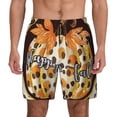 thumbnail image 1 of Lsque Mens Swim Trunks Fall Farmhouse Pumpkins Pattern - Bathing Suit Compression Liner - Beach Swim Shorts Swimwear - (S-3XL) - Stretch Quick Dry -Small, 1 of 1