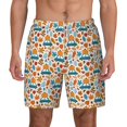 thumbnail image 1 of Lsque Mens Swim Trunks Falling Pumpkins On Car Pattern - Bathing Suit Compression Liner - Beach Swim Shorts Swimwear - (S-3XL) - Stretch Quick Dry -X-Large, 1 of 9