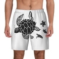 thumbnail image 1 of Lsque Mens Swim Trunks Family Of Sea Turtles Pattern - Bathing Suit Compression Liner - Beach Swim Shorts Swimwear - (S-3XL) - Stretch Quick Dry -X-Large, 1 of 9