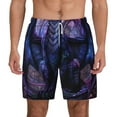 thumbnail image 1 of Lsque Mens Swim Trunks Fantasy Dragon In Cathedral Pattern - Bathing Suit Compression Liner - Beach Swim Shorts Swimwear - (S-3XL) - Stretch Quick Dry -XX-Large, 1 of 9