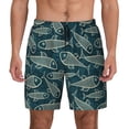 thumbnail image 1 of Lsque Mens Swim Trunks Fish Style Pattern - Bathing Suit Compression Liner - Beach Swim Shorts Swimwear - (S-3XL) - Stretch Quick Dry -, 1 of 9