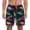 thumbnail image 1 of Lsque Mens Swim Trunks Fishing Lure Pattern - Bathing Suit Compression Liner - Beach Swim Shorts Swimwear - (S-3XL) - Stretch Quick Dry -Large, 1 of 9