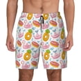 thumbnail image 1 of Lsque Mens Swim Trunks Flamingo And Pineapple Pattern - Bathing Suit Compression Liner - Beach Swim Shorts Swimwear - (S-3XL) - Stretch Quick Dry -Medium, 1 of 9