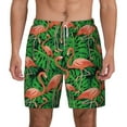 thumbnail image 1 of Lsque Mens Swim Trunks Flamingo Pattern - Bathing Suit Compression Liner - Beach Swim Shorts Swimwear - (S-3XL) - Stretch Quick Dry -Medium, 1 of 9