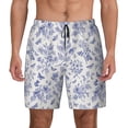 thumbnail image 1 of Lsque Mens Swim Trunks Floral Butterfly Pattern - Bathing Suit Compression Liner - Beach Swim Shorts Swimwear - (S-3XL) - Stretch Quick Dry -X-Large, 1 of 9