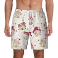 thumbnail image 1 of Lsque Mens Swim Trunks Floral Mushroom Pattern - Bathing Suit Compression Liner - Beach Swim Shorts Swimwear - (S-3XL) - Stretch Quick Dry -Large, 1 of 9