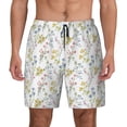 thumbnail image 1 of Lsque Mens Swim Trunks Floral Pattern - Bathing Suit Compression Liner - Beach Swim Shorts Swimwear - (S-3XL) - Stretch Quick Dry -3X-Large, 1 of 9