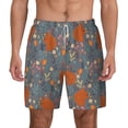 thumbnail image 1 of Lsque Mens Swim Trunks Floral Squirrel Pattern - Bathing Suit Compression Liner - Beach Swim Shorts Swimwear - (S-3XL) - Stretch Quick Dry -3X-Large, 1 of 9