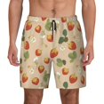 thumbnail image 1 of Lsque Mens Swim Trunks Floral Strawberr Pattern - Bathing Suit Compression Liner - Beach Swim Shorts Swimwear - (S-3XL) - Stretch Quick Dry -3X-Large, 1 of 9