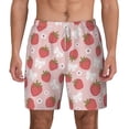thumbnail image 1 of Lsque Mens Swim Trunks Floral Strawberr Pattern - Bathing Suit Compression Liner - Beach Swim Shorts Swimwear - (S-3XL) - Stretch Quick Dry -Medium, 1 of 9