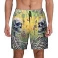 thumbnail image 1 of Lsque Mens Swim Trunks Flower Butterfly Skull Couple Pattern - Bathing Suit Compression Liner - Beach Swim Shorts Swimwear - (S-3XL) - Stretch Quick Dry -, 1 of 9