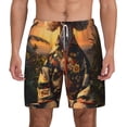 thumbnail image 1 of Lsque Mens Swim Trunks Flower Field Poodle Pattern - Bathing Suit Compression Liner - Beach Swim Shorts Swimwear - (S-3XL) - Stretch Quick Dry -Large, 1 of 9
