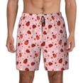 thumbnail image 1 of Lsque Mens Swim Trunks Flowers And Ladybugs Pattern - Bathing Suit Compression Liner - Beach Swim Shorts Swimwear - (S-3XL) - Stretch Quick Dry -3X-Large, 1 of 9