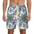 thumbnail image 1 of Lsque Mens Swim Trunks Flowers and Butterflies Pattern - Bathing Suit Compression Liner - Beach Swim Shorts Swimwear - (S-3XL) - Stretch Quick Dry -Large, 1 of 9