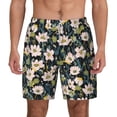thumbnail image 1 of Lsque Mens Swim Trunks Flowers Pattern - Bathing Suit Compression Liner - Beach Swim Shorts Swimwear - (S-3XL) - Stretch Quick Dry -Large, 1 of 9
