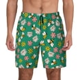 thumbnail image 1 of Lsque Mens Swim Trunks Flying Bees Pattern - Bathing Suit Compression Liner - Beach Swim Shorts Swimwear - (S-3XL) - Stretch Quick Dry -3X-Large, 1 of 9