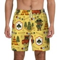 thumbnail image 1 of Lsque Mens Swim Trunks Forest Guard Pattern - Bathing Suit Compression Liner - Beach Swim Shorts Swimwear - (S-3XL) - Stretch Quick Dry -Medium, 1 of 9