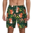 thumbnail image 1 of Lsque Mens Swim Trunks Forest Squirrel Pattern - Bathing Suit Compression Liner - Beach Swim Shorts Swimwear - (S-3XL) - Stretch Quick Dry -Medium, 1 of 9