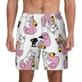 thumbnail image 1 of Lsque Mens Swim Trunks French Bulldog Duck Pattern - Bathing Suit Compression Liner - Beach Swim Shorts Swimwear - (S-3XL) - Stretch Quick Dry -XX-Large, 1 of 9