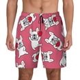 thumbnail image 1 of Lsque Mens Swim Trunks French Bulldog Pattern - Bathing Suit Compression Liner - Beach Swim Shorts Swimwear - (S-3XL) - Stretch Quick Dry -Small, 1 of 9