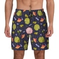 thumbnail image 1 of Lsque Mens Swim Trunks Frog And Flowers Pattern - Bathing Suit Compression Liner - Beach Swim Shorts Swimwear - (S-3XL) - Stretch Quick Dry -Medium, 1 of 9