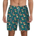 thumbnail image 1 of Lsque Mens Swim Trunks Frog and Mushrooms Pattern - Bathing Suit Compression Liner - Beach Swim Shorts Swimwear - (S-3XL) - Stretch Quick Dry -X-Large, 1 of 9