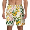 thumbnail image 1 of Lsque Mens Swim Trunks Fruit Pattern - Bathing Suit Compression Liner - Beach Swim Shorts Swimwear - (S-3XL) - Stretch Quick Dry -Large, 1 of 9