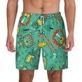 thumbnail image 1 of Lsque Mens Swim Trunks Funny Animals in Jungle Pattern - Bathing Suit Compression Liner - Beach Swim Shorts Swimwear - (S-3XL) - Stretch Quick Dry -Large, 1 of 9