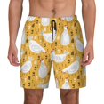 thumbnail image 1 of Lsque Mens Swim Trunks Funny Chicken Pattern - Bathing Suit Compression Liner - Beach Swim Shorts Swimwear - (S-3XL) - Stretch Quick Dry -3X-Large, 1 of 9