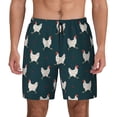 thumbnail image 1 of Lsque Mens Swim Trunks Funny Chicken Pattern - Bathing Suit Compression Liner - Beach Swim Shorts Swimwear - (S-3XL) - Stretch Quick Dry -Large, 1 of 9