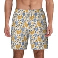 thumbnail image 1 of Lsque Mens Swim Trunks Funny Chicken Pattern - Bathing Suit Compression Liner - Beach Swim Shorts Swimwear - (S-3XL) - Stretch Quick Dry -Medium, 1 of 9