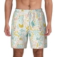 thumbnail image 1 of Lsque Mens Swim Trunks Funny Chicken Pattern - Bathing Suit Compression Liner - Beach Swim Shorts Swimwear - (S-3XL) - Stretch Quick Dry -Medium, 1 of 9