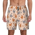 thumbnail image 1 of Lsque Mens Swim Trunks Funny Chicken Pattern - Bathing Suit Compression Liner - Beach Swim Shorts Swimwear - (S-3XL) - Stretch Quick Dry -Small, 1 of 9