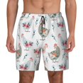 thumbnail image 1 of Lsque Mens Swim Trunks Funny Chicken Pattern - Bathing Suit Compression Liner - Beach Swim Shorts Swimwear - (S-3XL) - Stretch Quick Dry -, 1 of 9