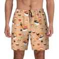 thumbnail image 1 of Lsque Mens Swim Trunks Funny Sushi Pattern - Bathing Suit Compression Liner - Beach Swim Shorts Swimwear - (S-3XL) - Stretch Quick Dry -3X-Large, 1 of 9