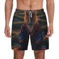 thumbnail image 1 of Lsque Mens Swim Trunks Garden Meditating Weasel Pattern - Bathing Suit Compression Liner - Beach Swim Shorts Swimwear - (S-3XL) - Stretch Quick Dry -Medium, 1 of 9