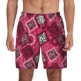 thumbnail image 1 of Lsque Mens Swim Trunks Geometry Pattern - Bathing Suit Compression Liner - Beach Swim Shorts Swimwear - (S-3XL) - Stretch Quick Dry -Medium, 1 of 9