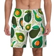 thumbnail image 1 of Lsque Mens Swim Trunks Green Avocado Pattern - Bathing Suit Compression Liner - Beach Swim Shorts Swimwear - (S-3XL) - Stretch Quick Dry -Small, 1 of 9