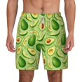 thumbnail image 1 of Lsque Mens Swim Trunks Green Avocado Pattern - Bathing Suit Compression Liner - Beach Swim Shorts Swimwear - (S-3XL) - Stretch Quick Dry -Small, 1 of 9