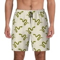 thumbnail image 1 of Lsque Mens Swim Trunks Green Snake Pattern - Bathing Suit Compression Liner - Beach Swim Shorts Swimwear - (S-3XL) - Stretch Quick Dry -X-Large, 1 of 9