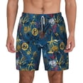 thumbnail image 1 of Lsque Mens Swim Trunks Halloween Elements Pattern - Bathing Suit Compression Liner - Beach Swim Shorts Swimwear - (S-3XL) - Stretch Quick Dry -Small, 1 of 9